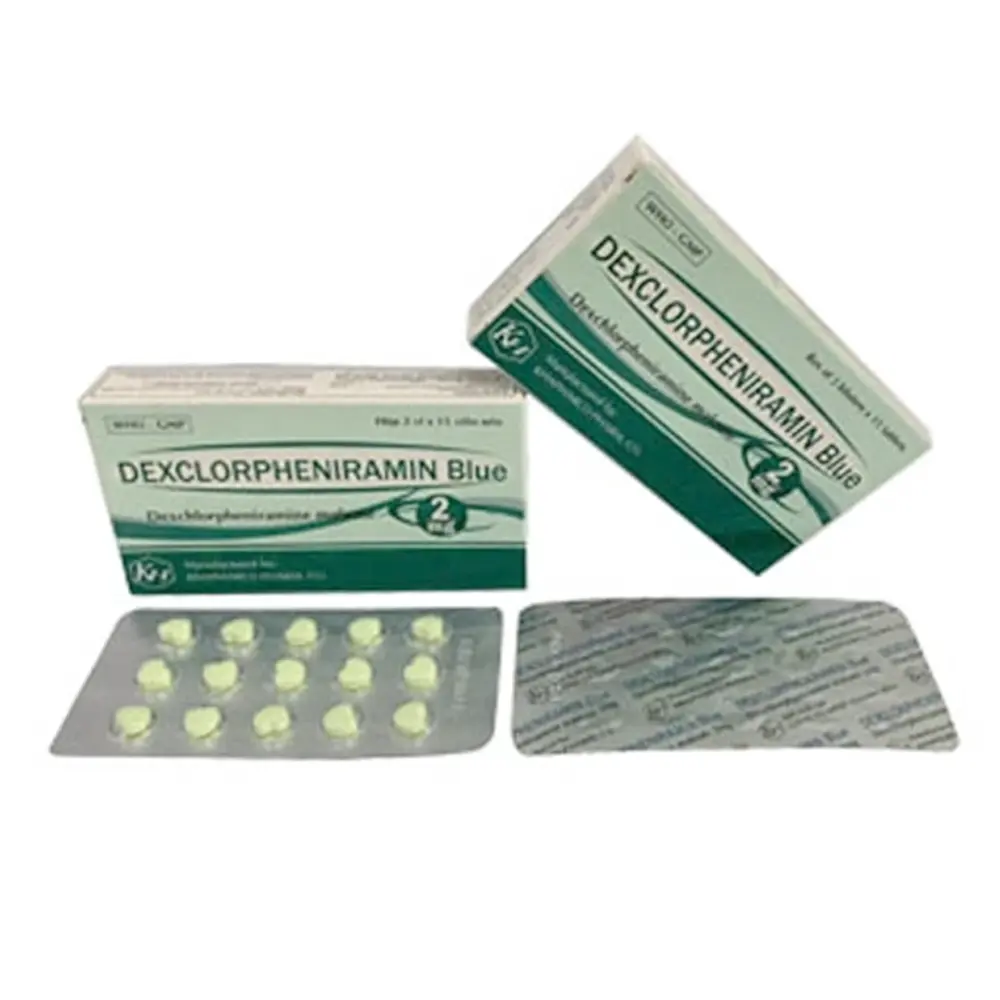 Dexclorpheniramin Blue Khapharco 2 vỉ x 15 viên