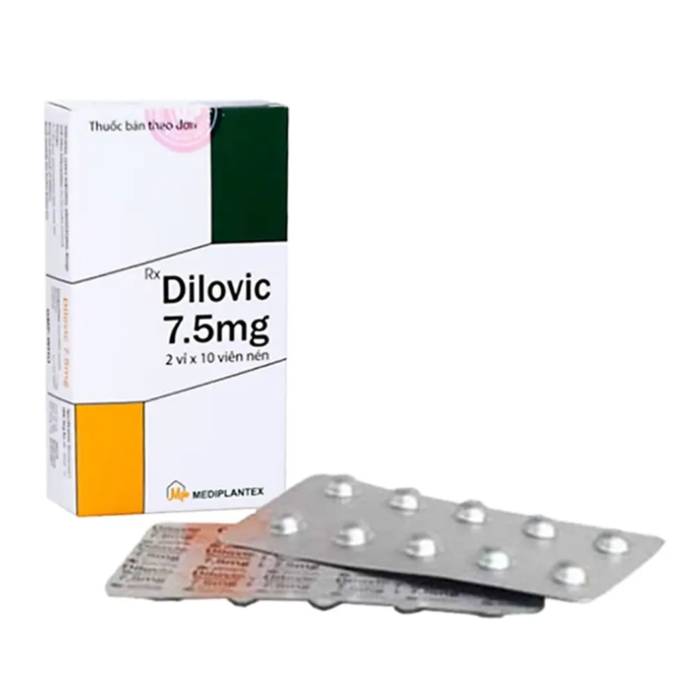 Dilovic 7.5 mg Mediplantex 2 vỉ x 10 viên