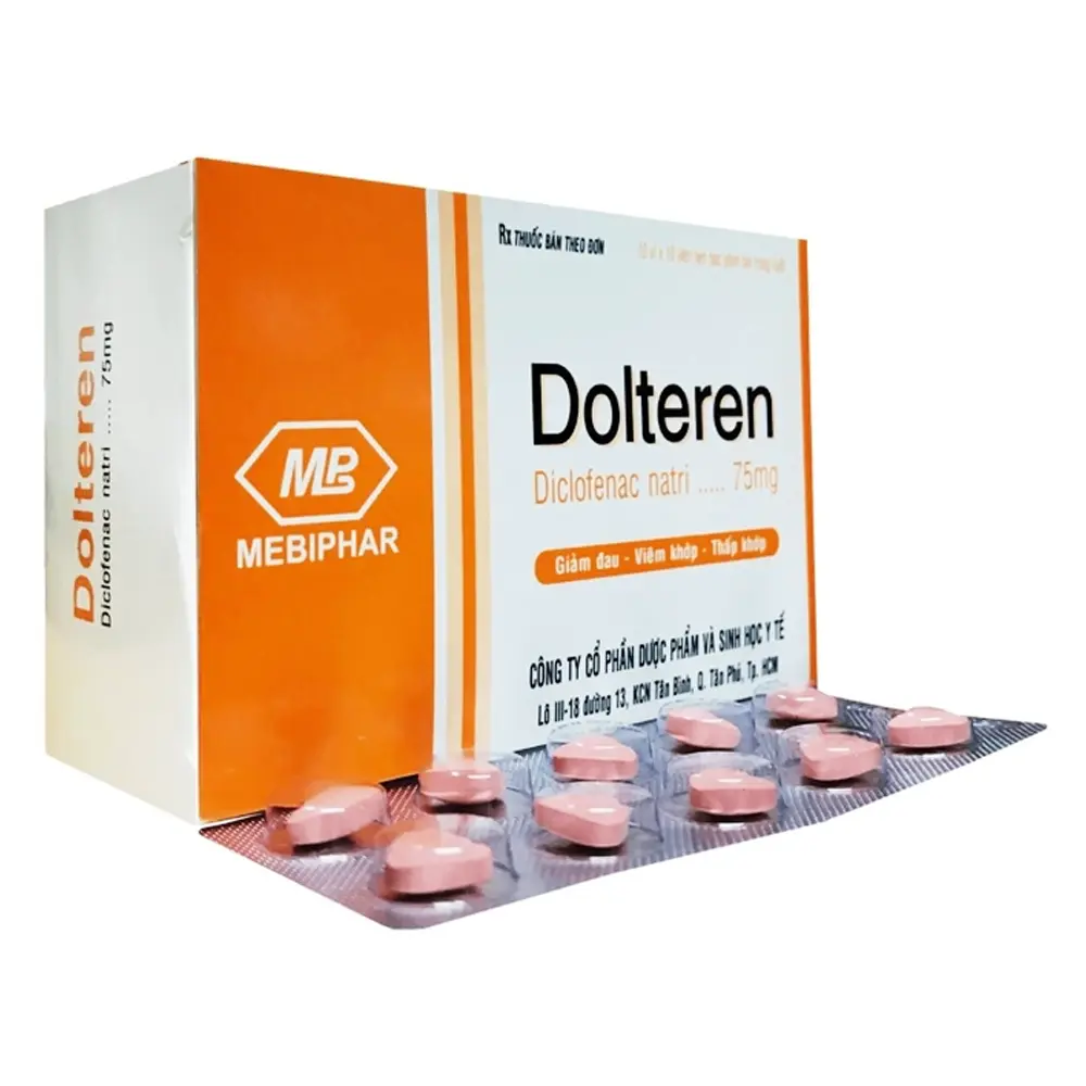 Dolteren 75mg Mebiphar 10 vỉ x 10 viên