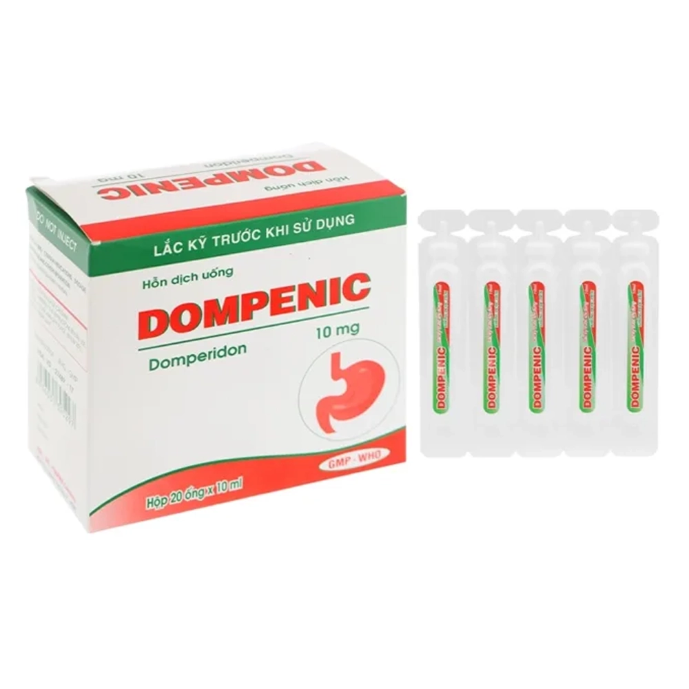 Dompenic 10mg (Domperidone 10mg) USA-NIC Pharma hộp 20 ống