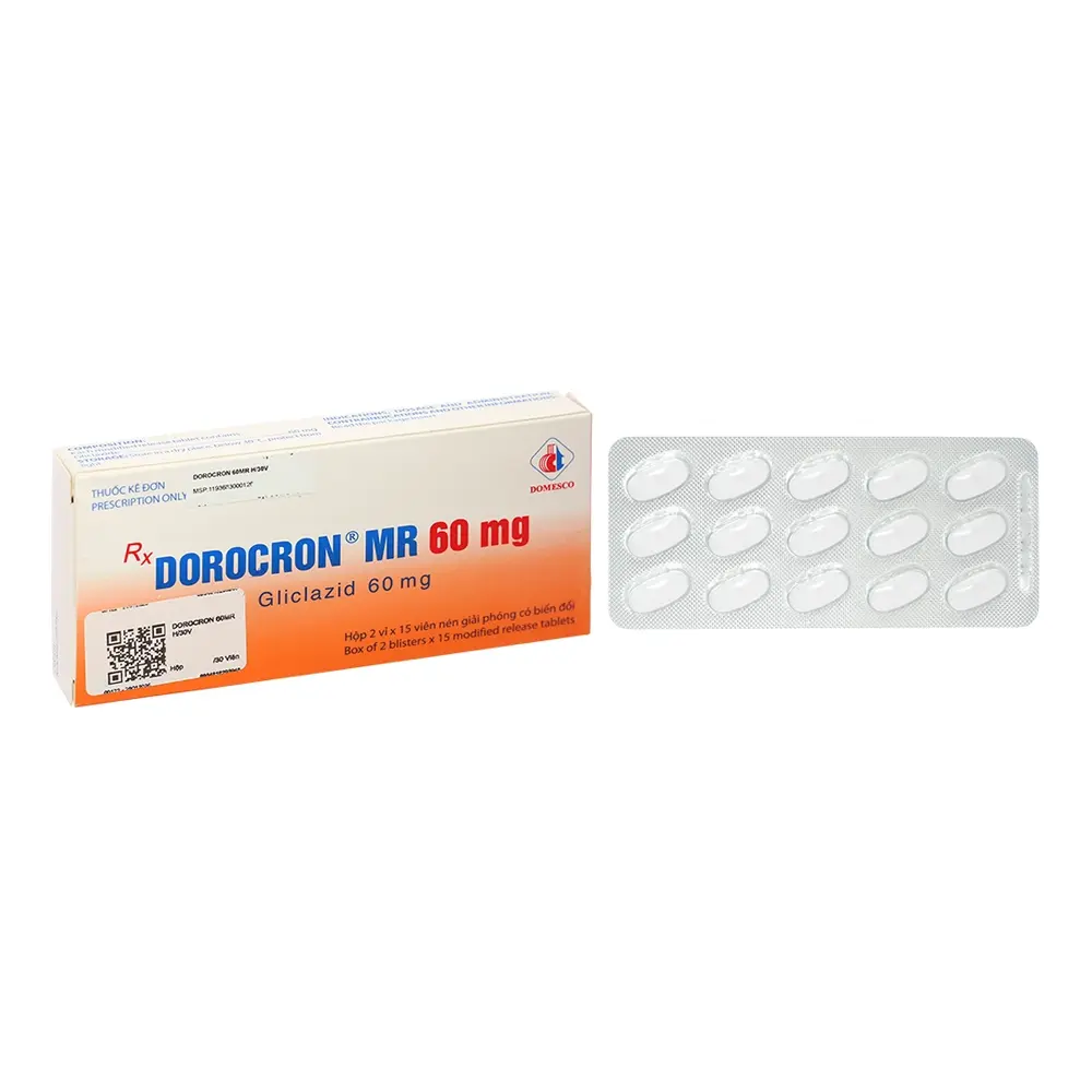Dorocron MR 60 (Gliclazide 60 mg) Domesco 2 vỉ x 15 viên