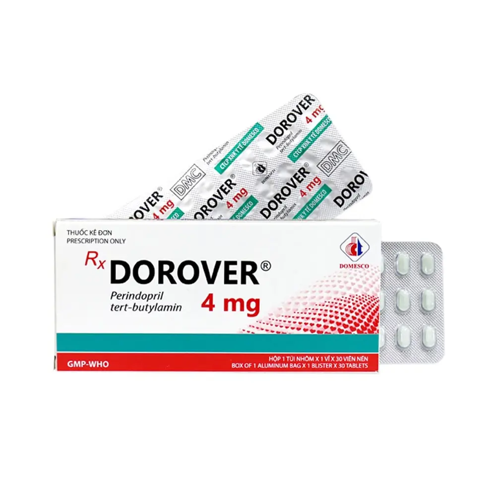 Dorover 4 (Perindopril 4 mg) Domesco 1 vỉ x 30 viên