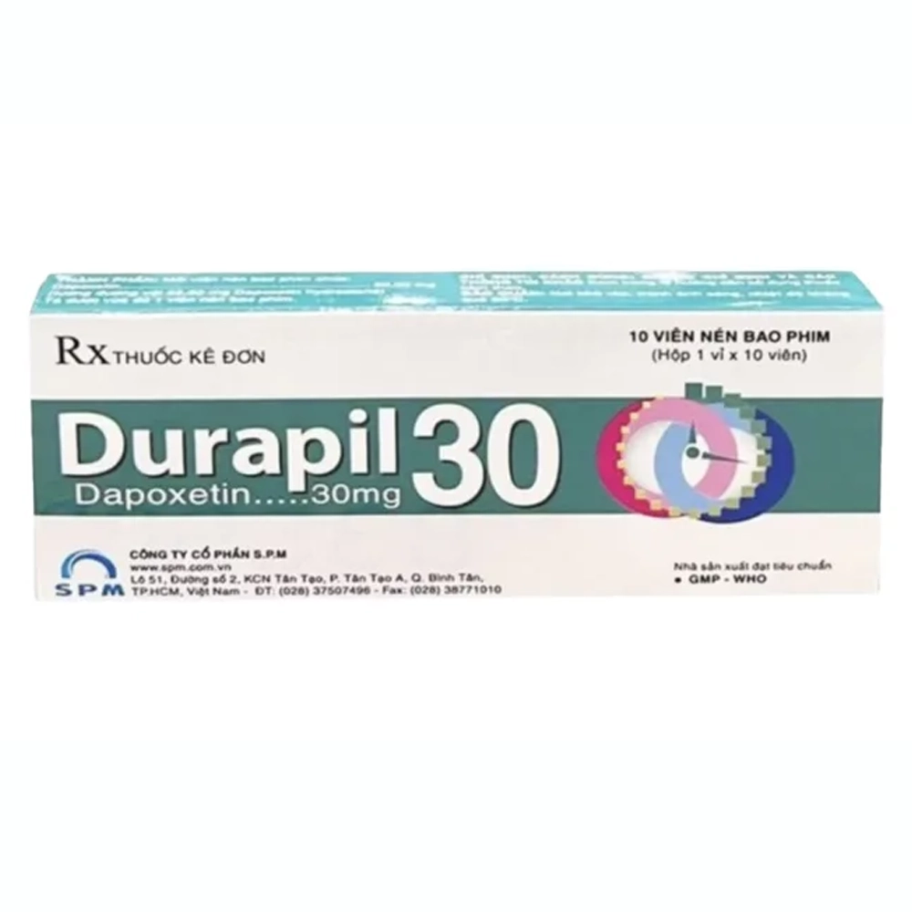 Durapil 30mg S.P.M 1 vỉ x 10 viên