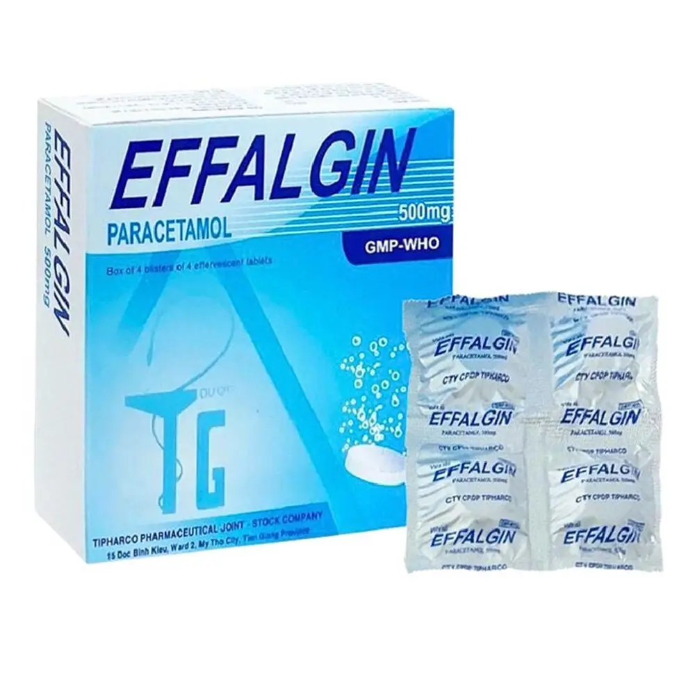 Effalgin 500 mg Tipharco 4 vỉ x 4 viên