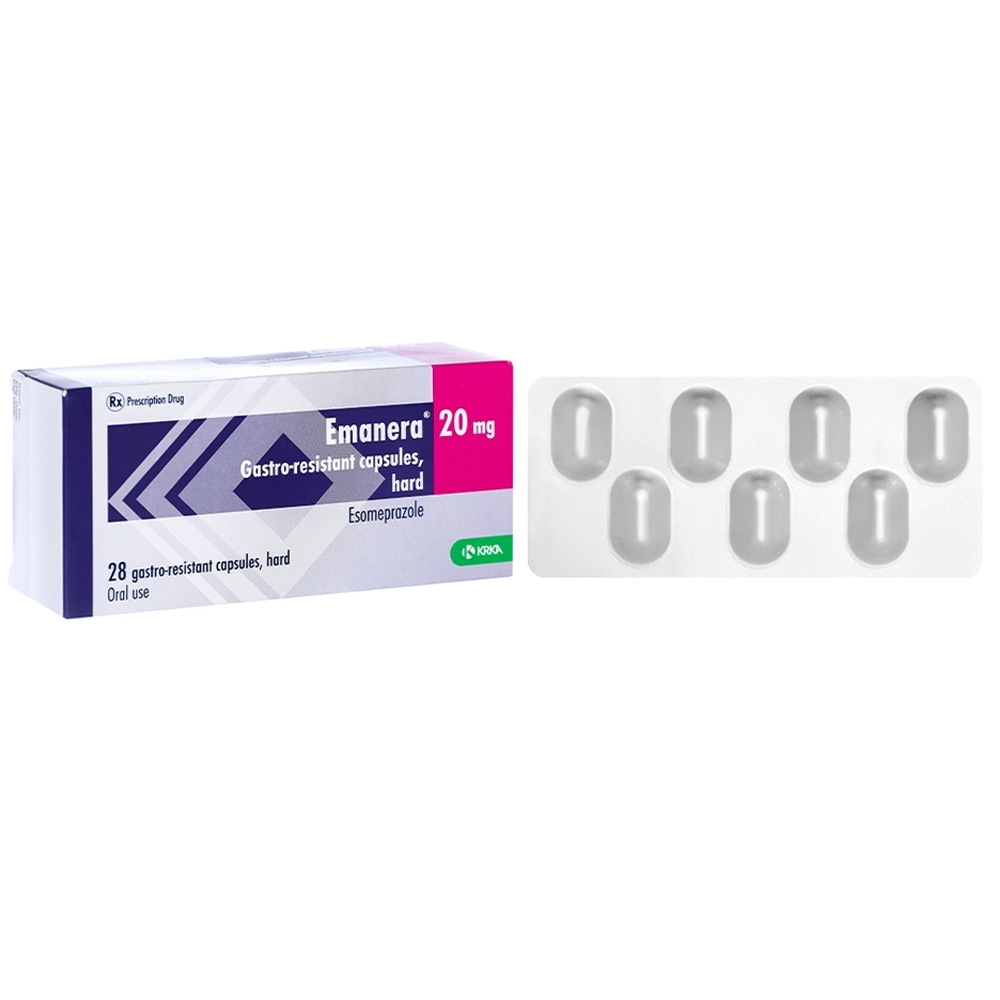 Emanera 20mg (Esomeprazole 20mg) KRKA 4 vỉ x 7 viên