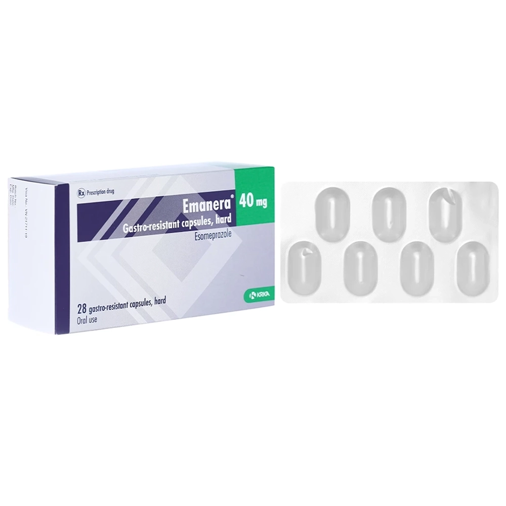 Emanera 40mg (Esomeprazole 40mg) KRKA 4 vỉ x 7 viên