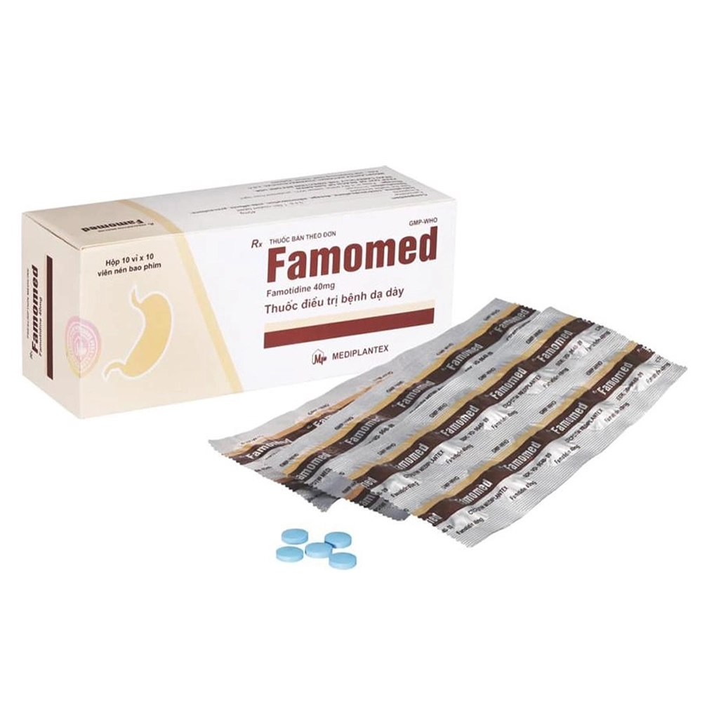 Famomed (Famotidin 40mg) Mediplantex 10 vỉ x 10 viên