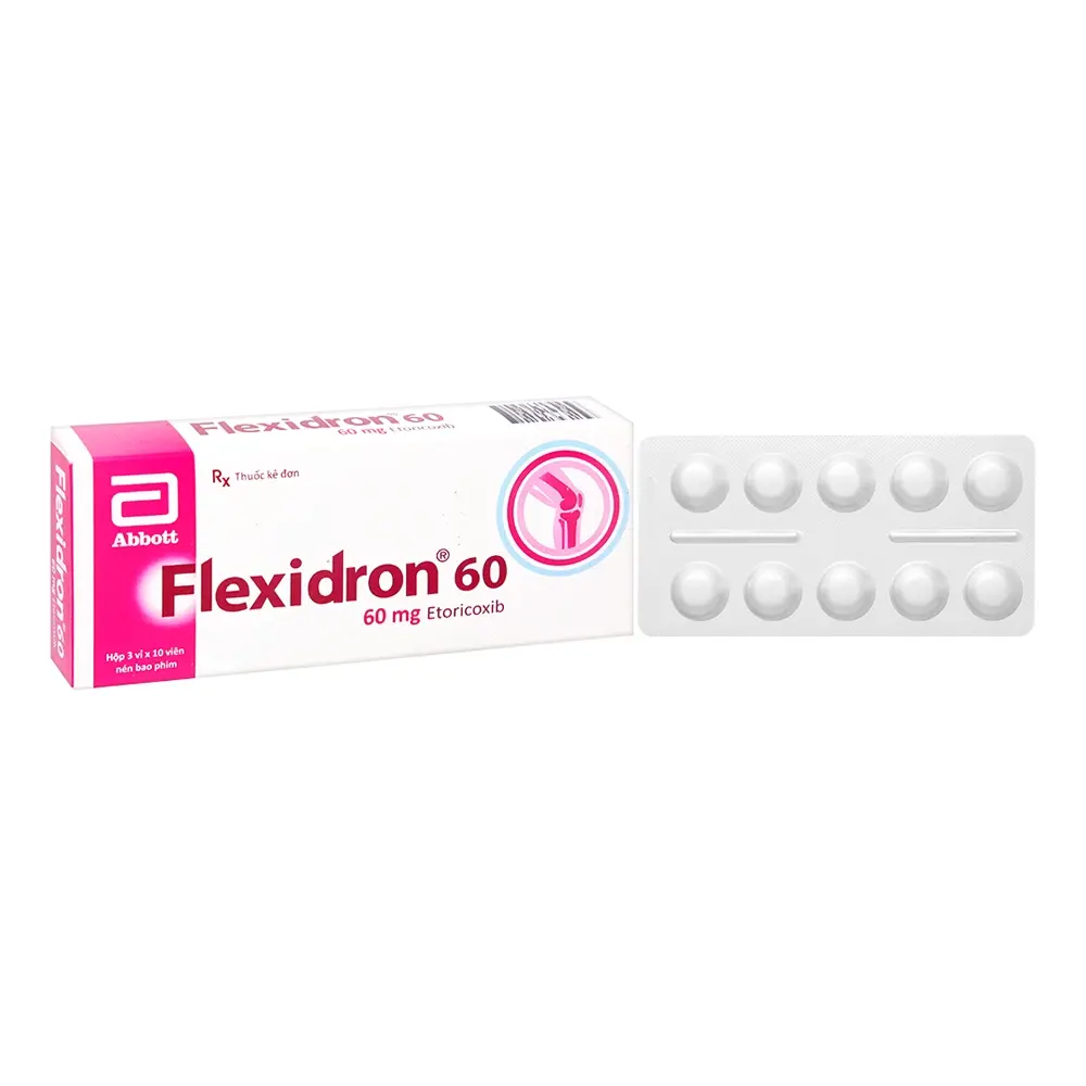 Flexidron 60 (Etoricoxib 60 mg) Abbott 3 vỉ x 10 viên
