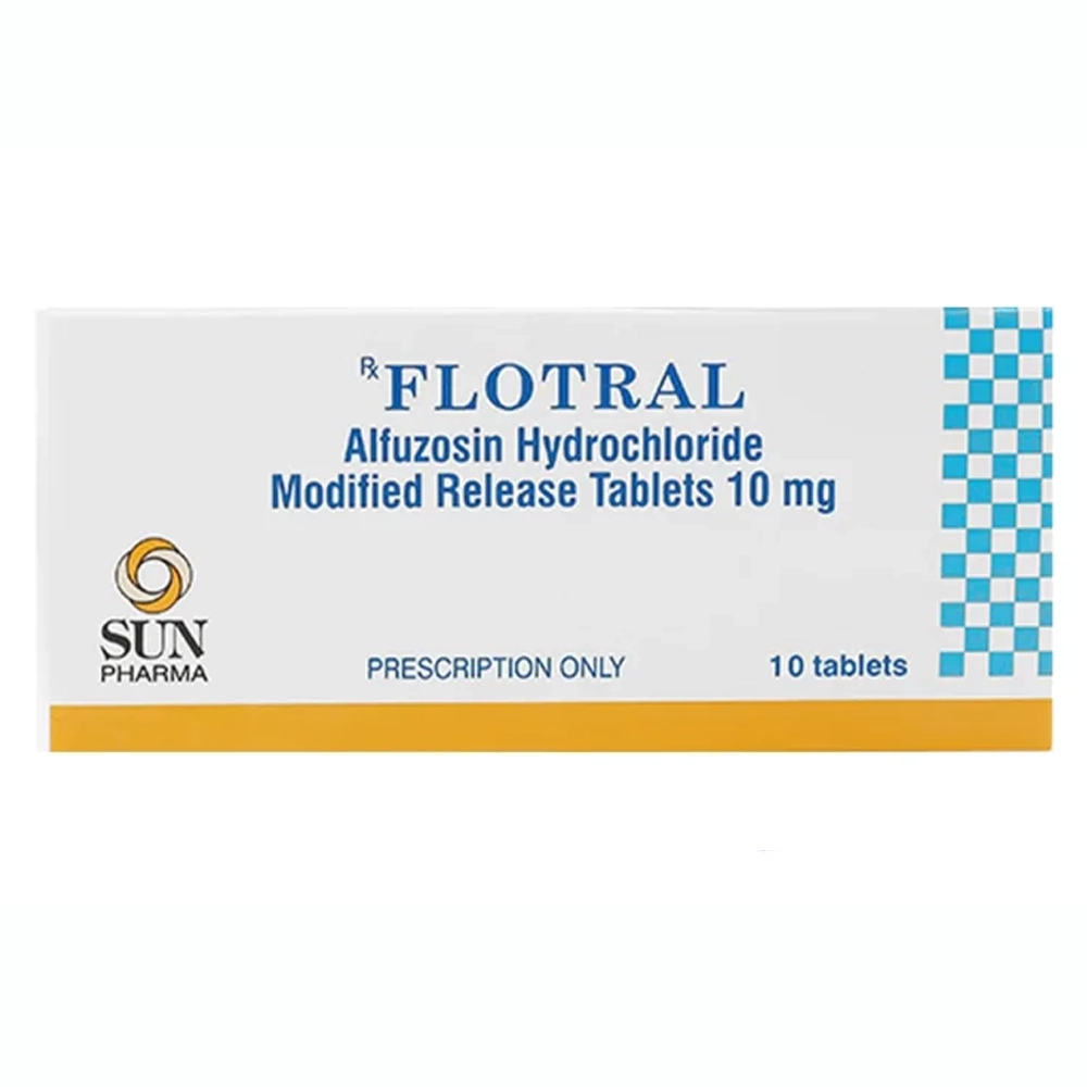 Flotral (Alfuzosin 10mg) Sun Pharma 1 vỉ x 10 viên