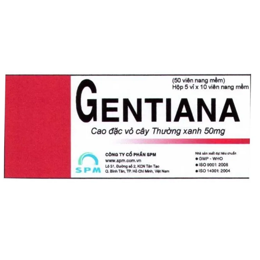 Gentiana 50mg S.P.M 5 vỉ x 10 viên