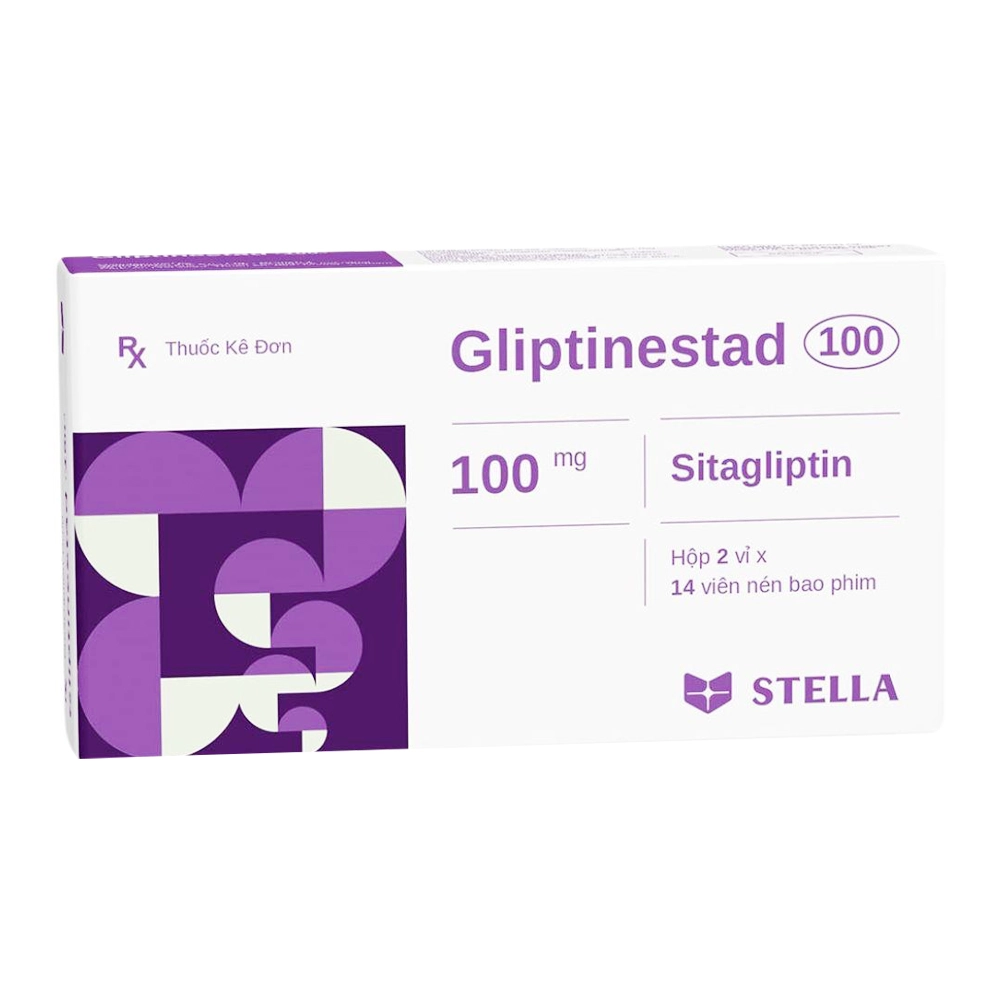 Gliptinestad 100 ( Sitagliptin 100mg ) Stella 2 vỉ x 14 viên