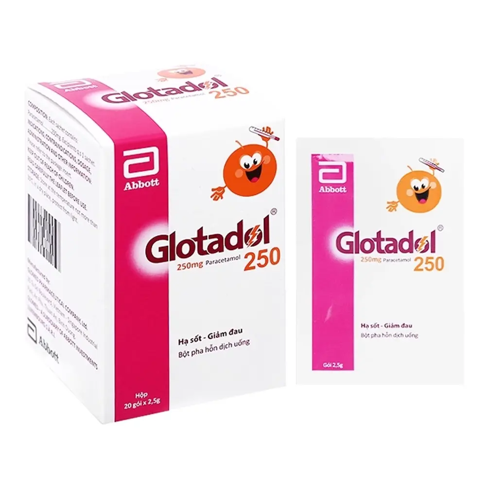 Glotadol 250 Abbott 20 gói x 2.5g