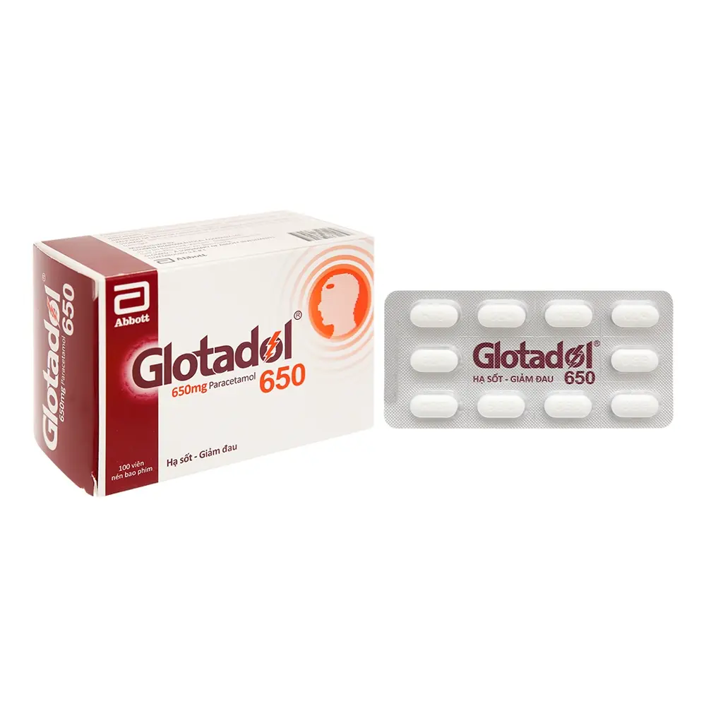 Glotadol 650 Abbott 10 vỉ x 10 viên