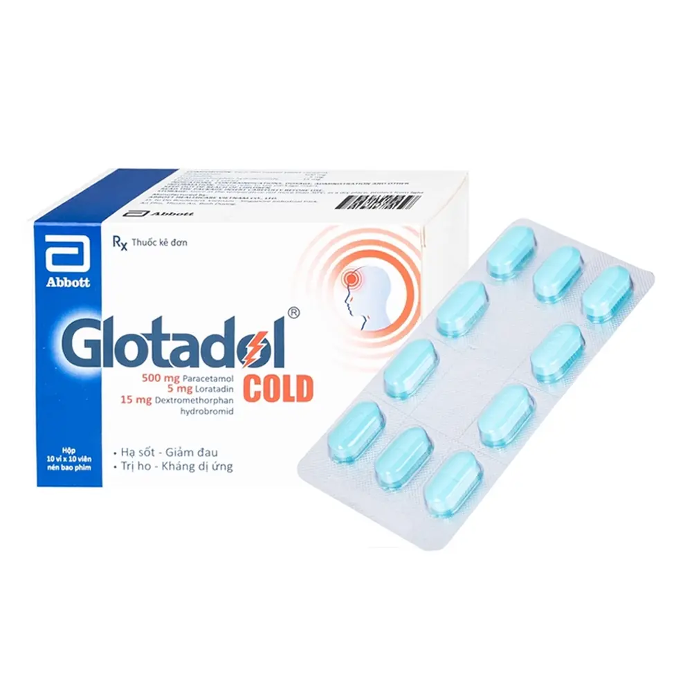 Glotadol Cold Abbott 10 vỉ x 10 viên