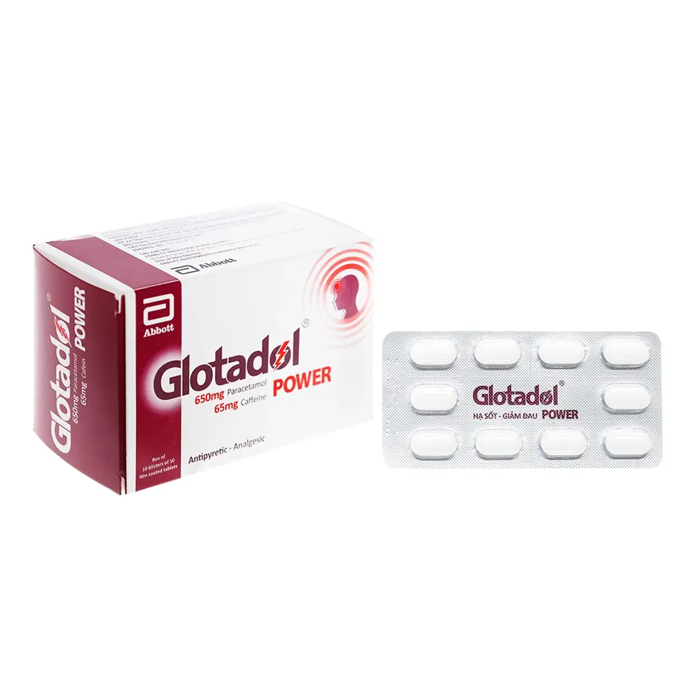 Glotadol Power Abbott 10 vỉ x 10 viên