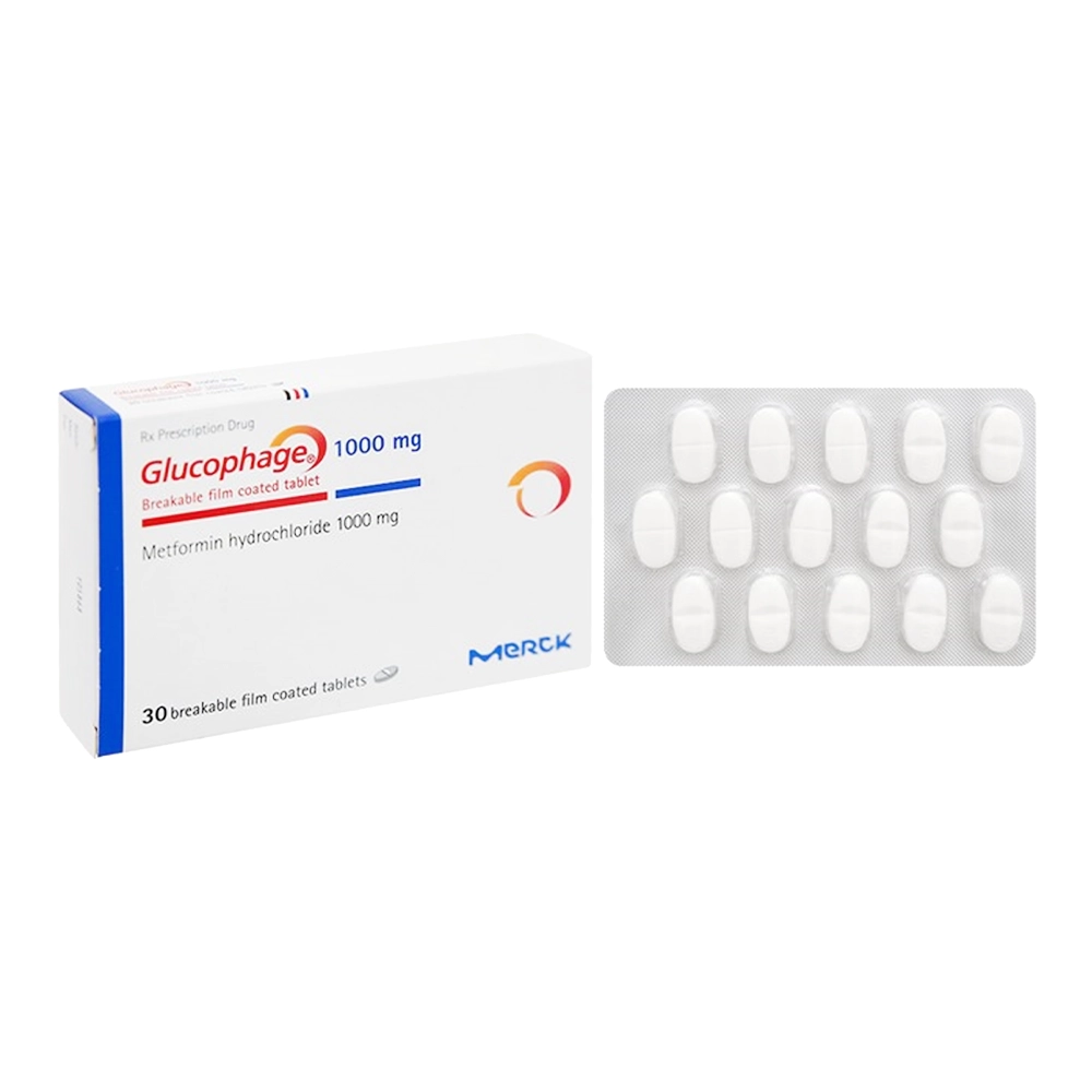 Glucophage 1000mg Merck 2 vỉ x 15 viên