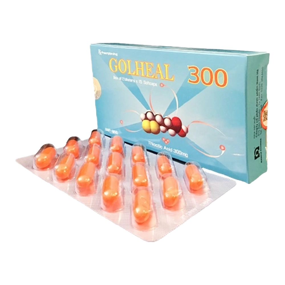 Golheal 300mg ( Thioctic Acid 300mg ) Nam Hà 2 vỉ x 15 viên