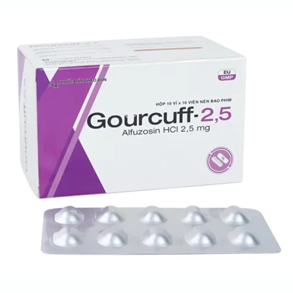 Gourcuff-2.5 (Alfuzosin 2.5mg) Davipharm 10 vỉ x 10 viên