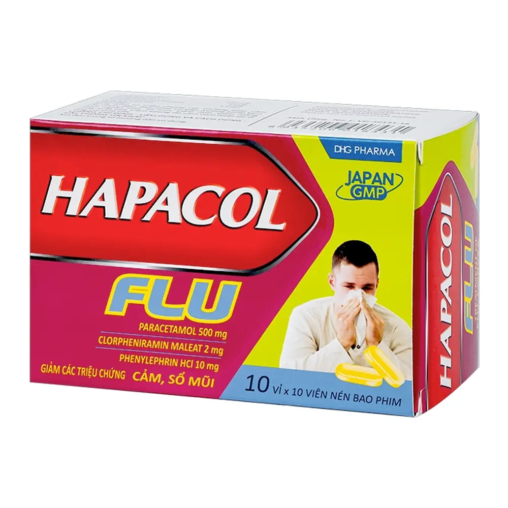 Hapacol Flu DHG 10 vỉ x 10 viên