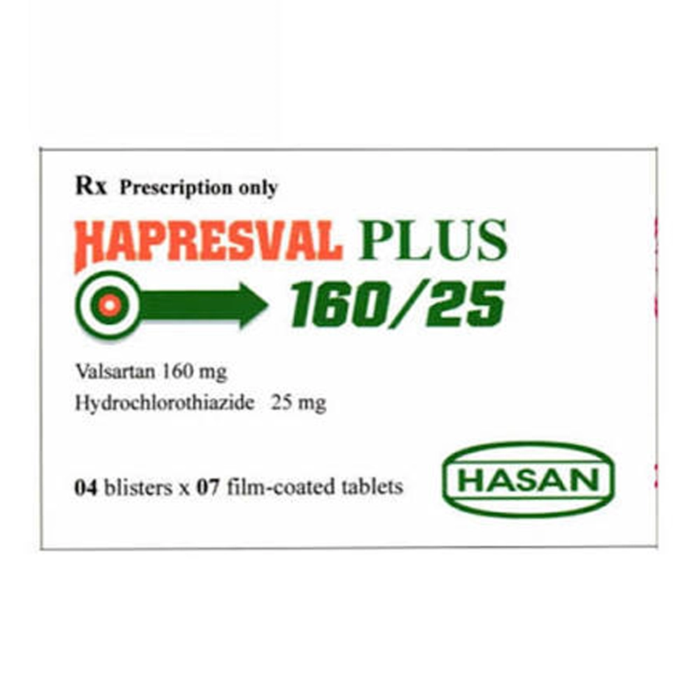 Hapresval Plus 160/25 Hasan 4 vỉ x 7 viên