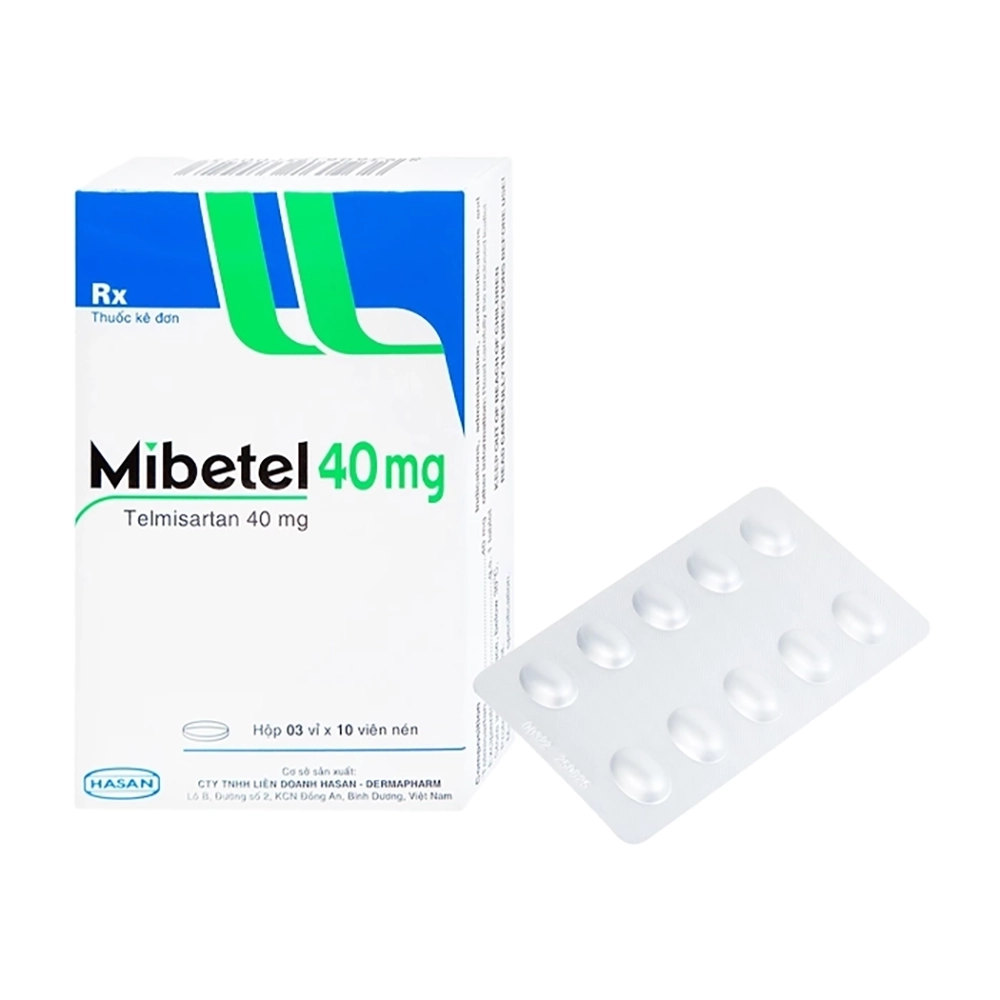 Mibetel 40mg (Telmisartan 40mg) Hasan 3 vỉ x 10 viên
