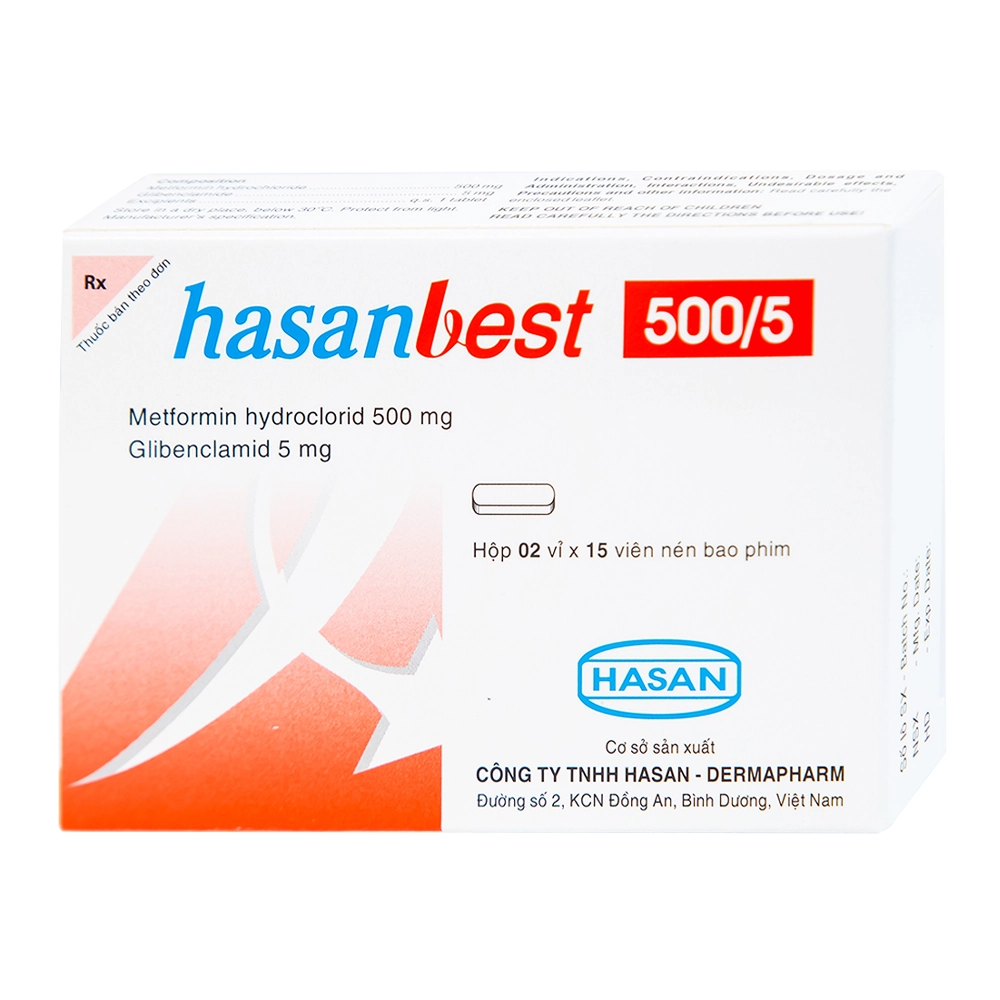 HasanBest 500/5 Hasan 2 vỉ x 15 viên