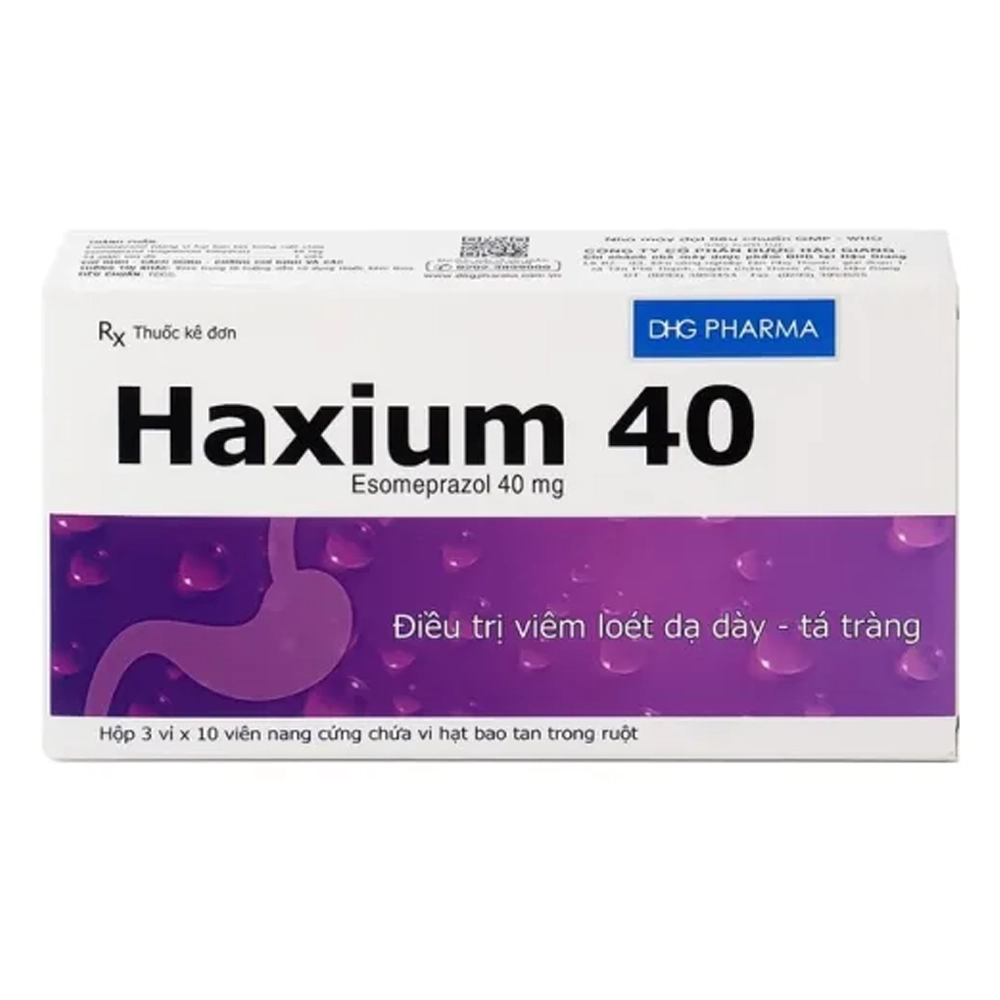 Haxium 40 (Esomeprazole 40mg) DHG 3 vỉ x 10 viên