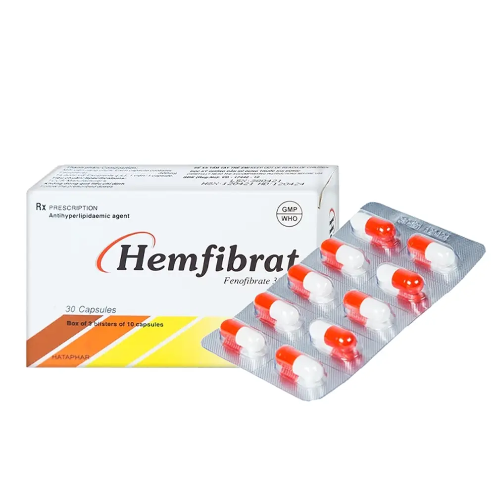 Hemfibrat 300 mg Hà Tây 3 vỉ x 10 viên