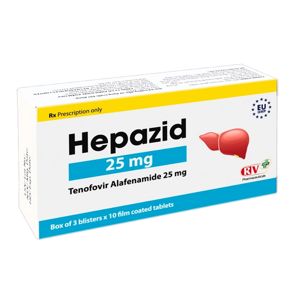 Hepazid 25 mg OPV 3 vỉ x 10 viên