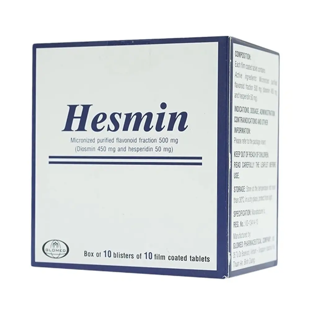 Hesmin 500mg Abbott 10 vỉ x 10 viên