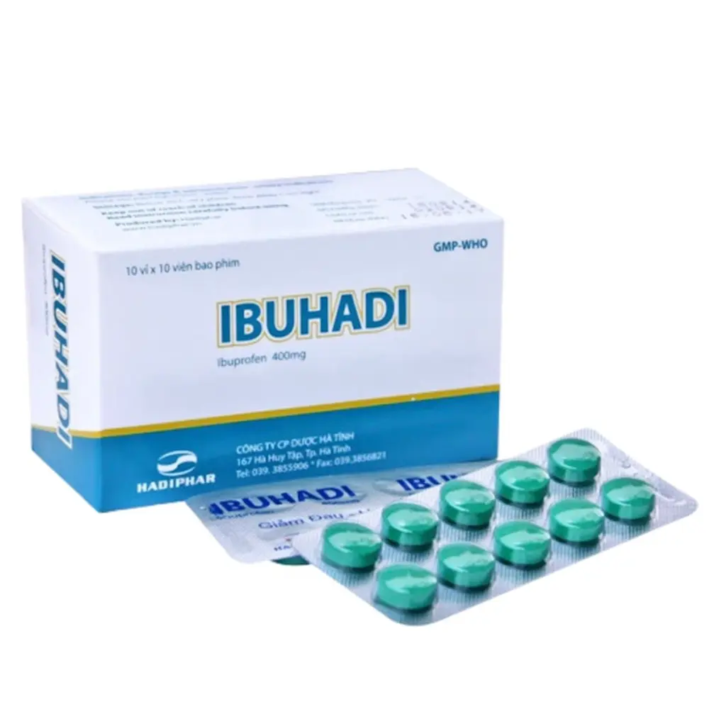 Ibuhadi 400 Hadiphar 10 vỉ x 10 viên