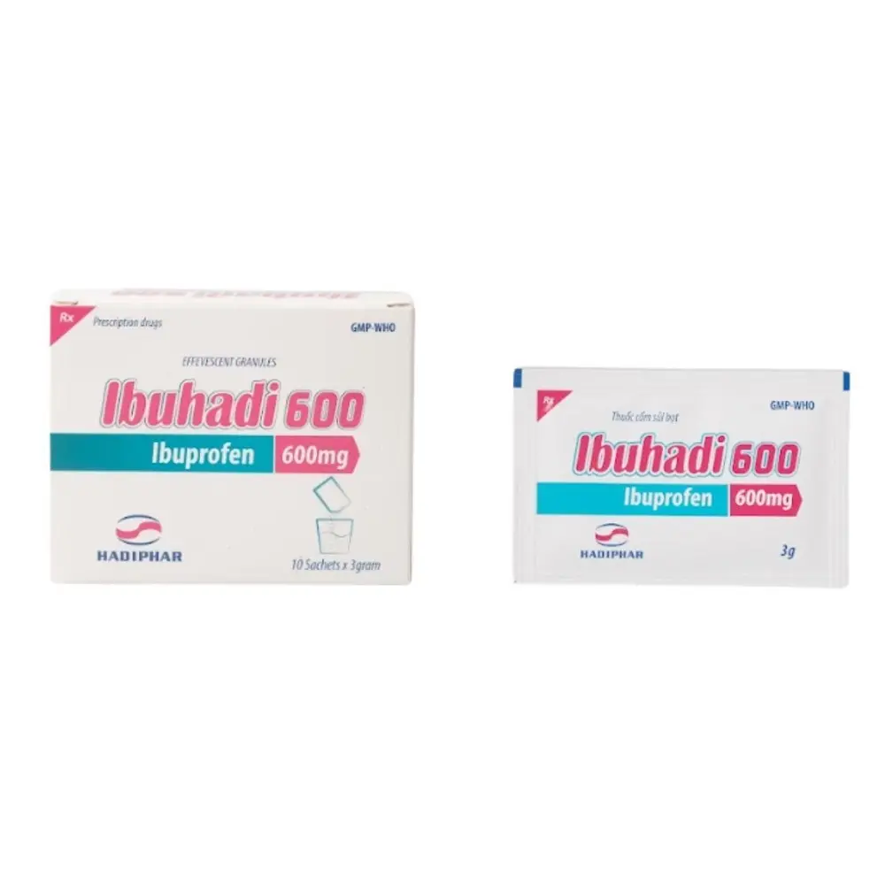 Ibuhadi 600 Hadiphar hộp 10 gói x 3g