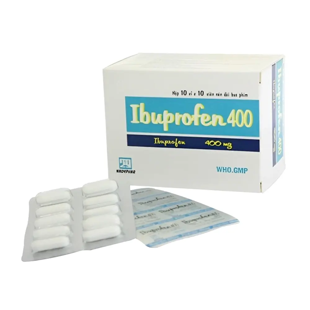 Ibuprofen 400 mg Nadyphar 10 vỉ x 10 viên