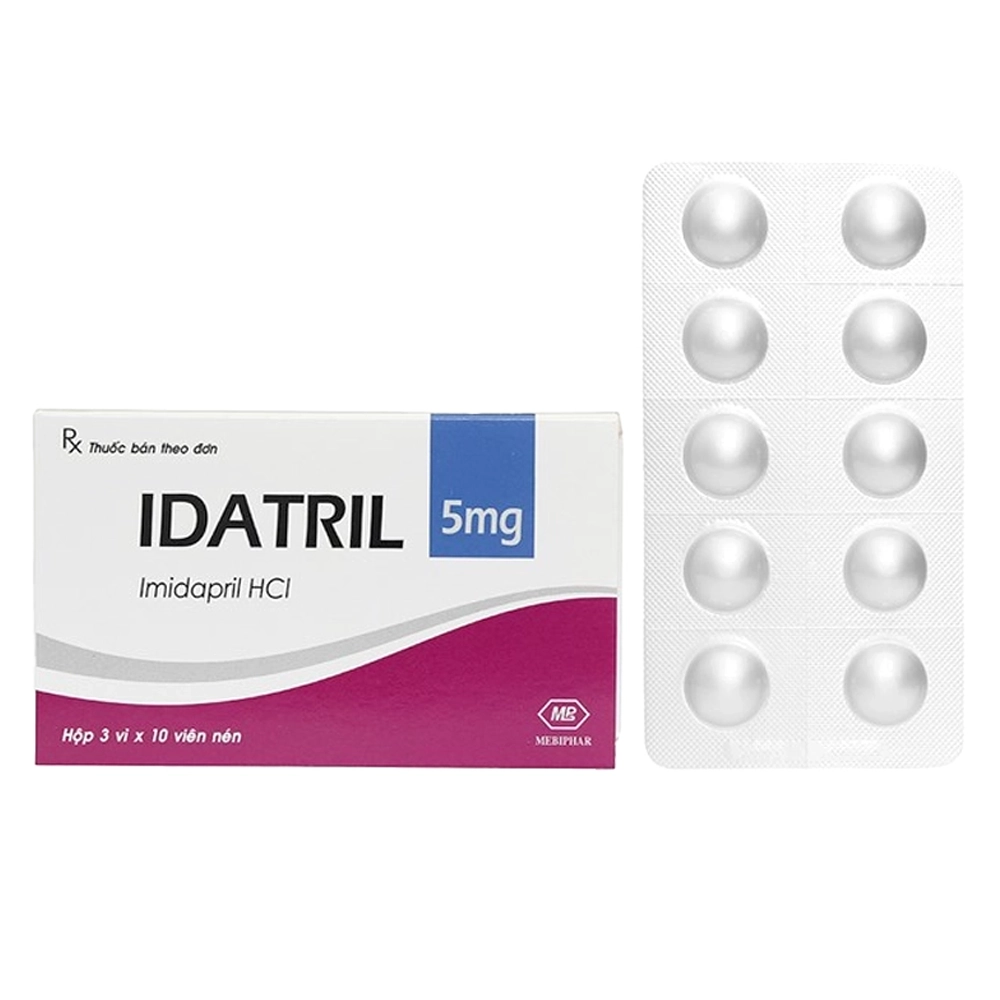 Idatril 5mg (Imidapril 5mg) Mebiphar 3 vỉ x 10 viên