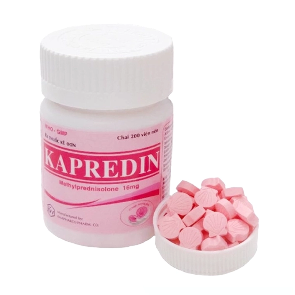 Kapredin (Methylprednisolone 16mg) Khapharco, chai 200 viên