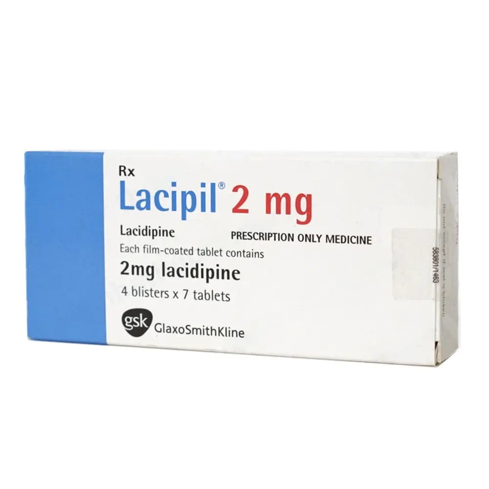 Lacipil 2 mg GSK 4 vỉ x 7 viên