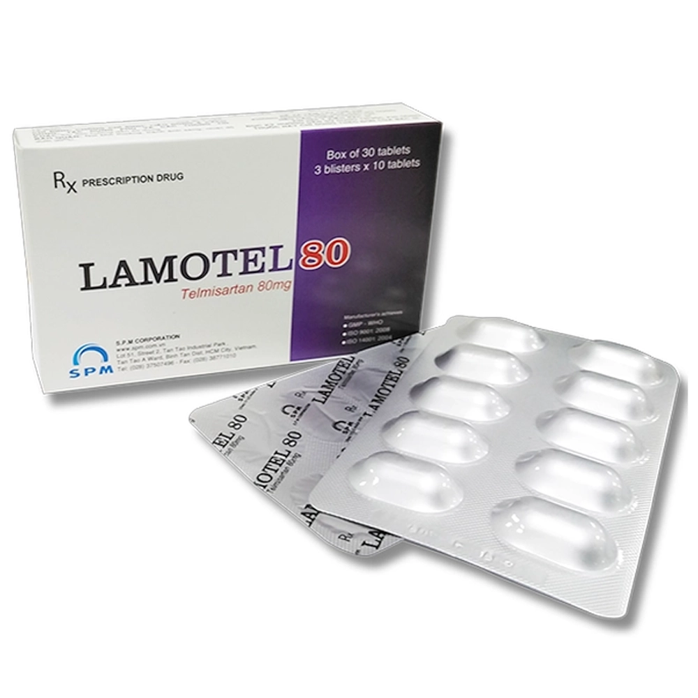 Lamotel 80 (Telmisartan 80mg) S.P.M 3 vỉ x 10 viên