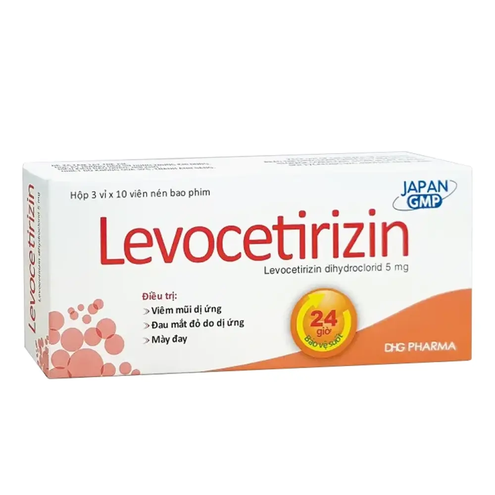 Levocetirizin 5mg DHG 3 vỉ x 10 viên