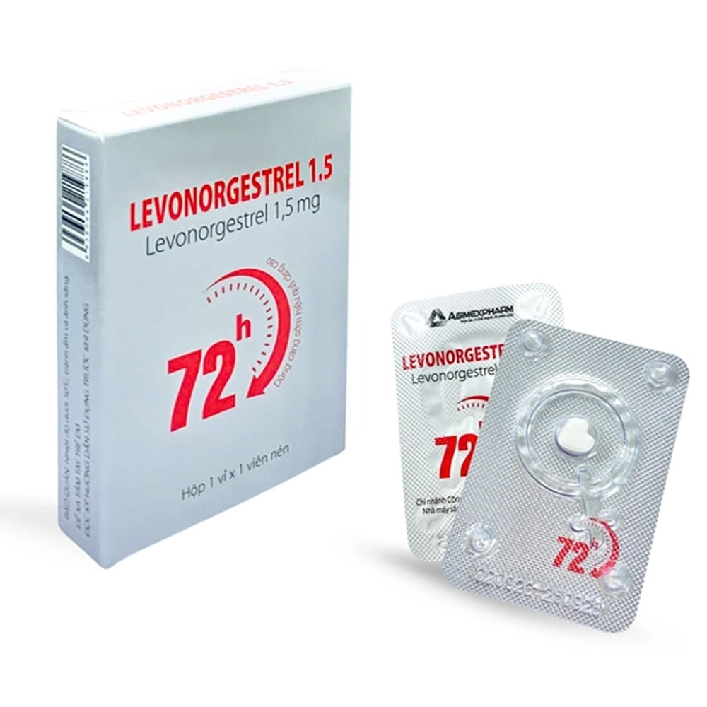 Levonorgestrel 1.5 Agimexpharm 1 vỉ x 1 viên