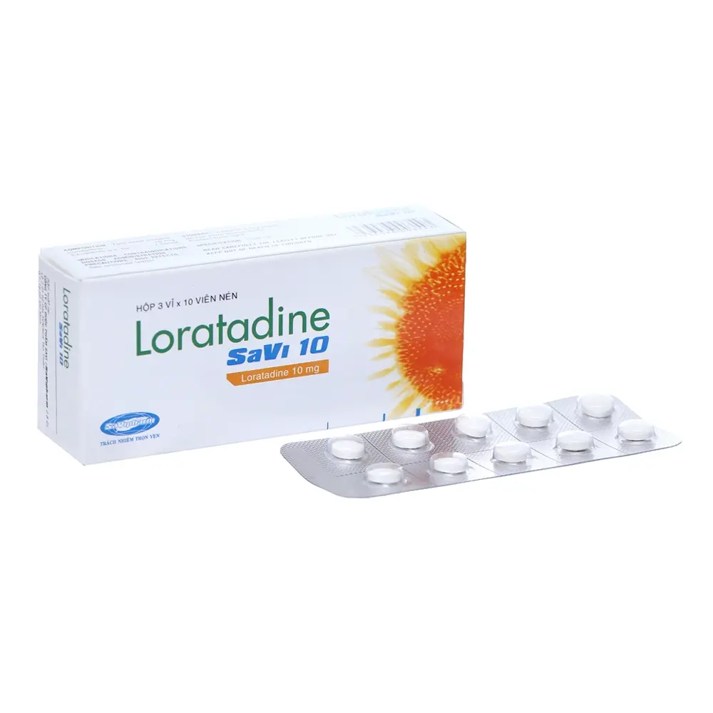 Loratadine 10 mg Savi 3 vỉ x 10 viên