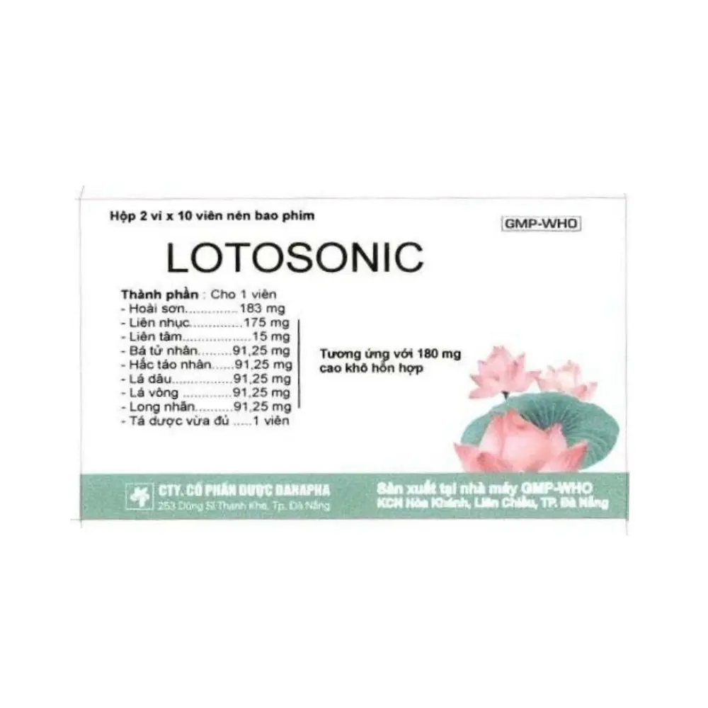 Lotosonic Danapha 2 vỉ x 10 viên