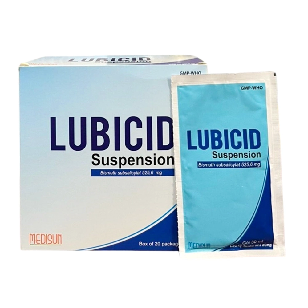 Lubicid Suspension Medisun hộp 20 gói x 30ml