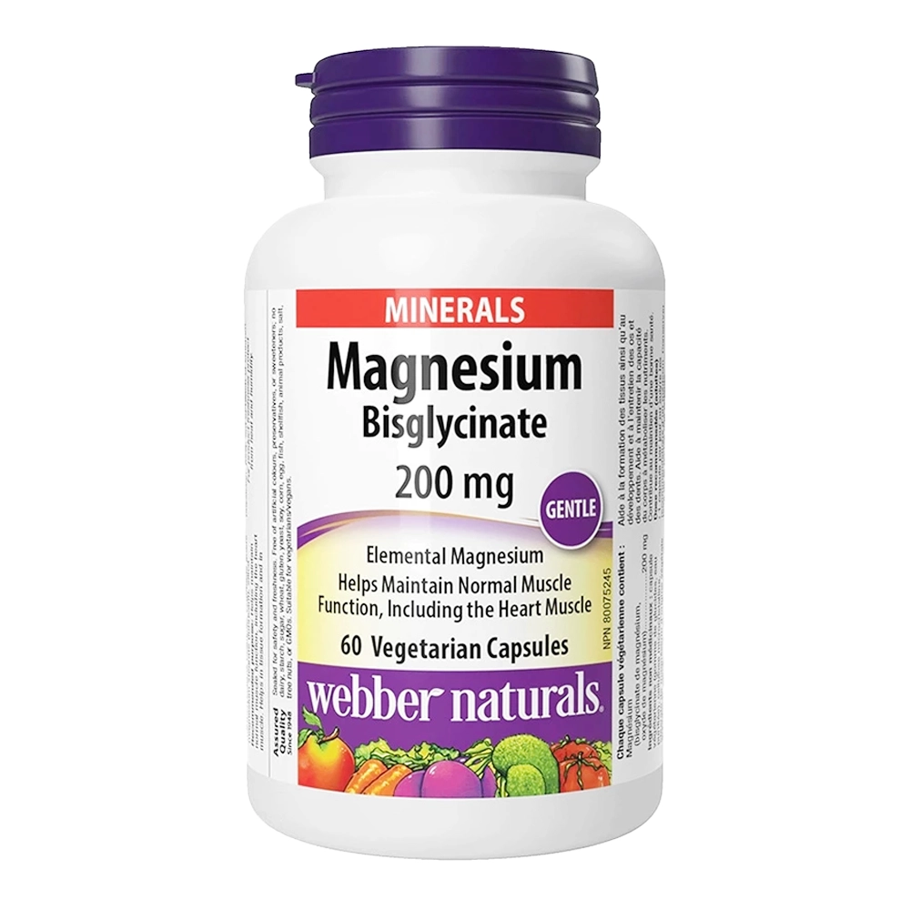 Magnesium Bisglycinate 200mg Webber Naturals 60 viên