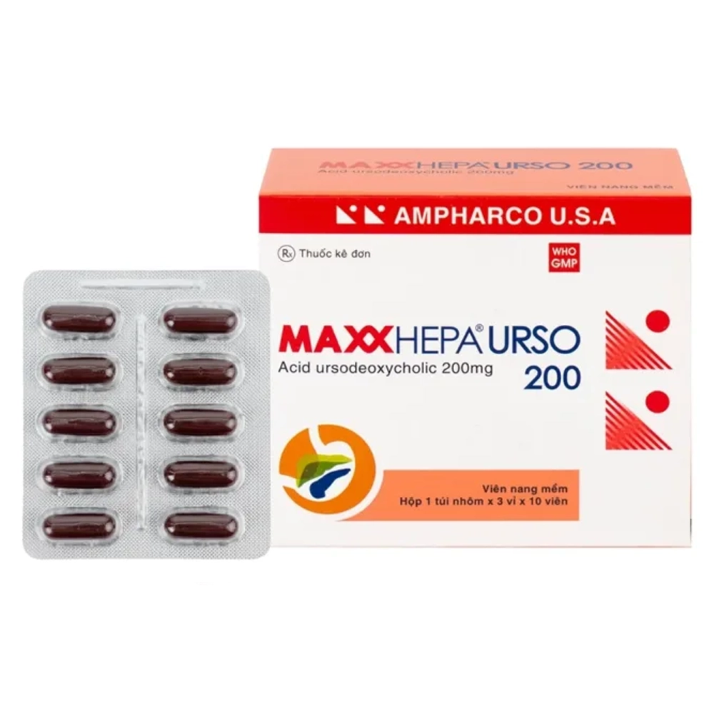 Maxxhepa Urso 200 Ampharco U.S.A 3 vỉ x 10 viên