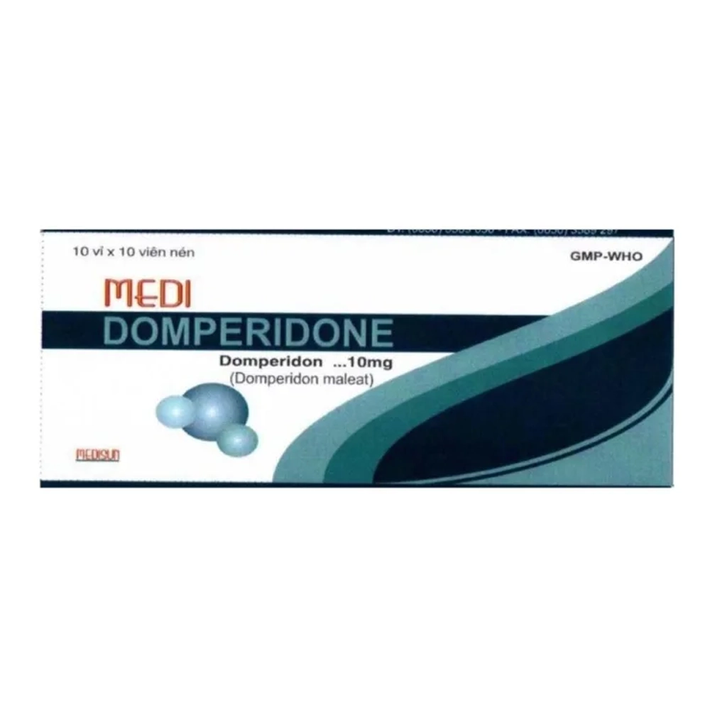 Medi-Domperidone 10mg Medisun 10 vỉ x 10 viên