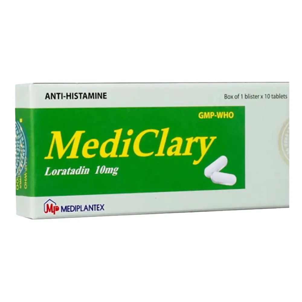 MediClary 10 mg Mediplantex 1 vỉ x 10 viên