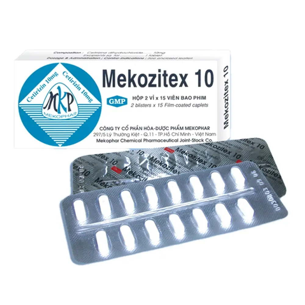 Mekozitex 10 Mekophar 2 vỉ x 15 viên