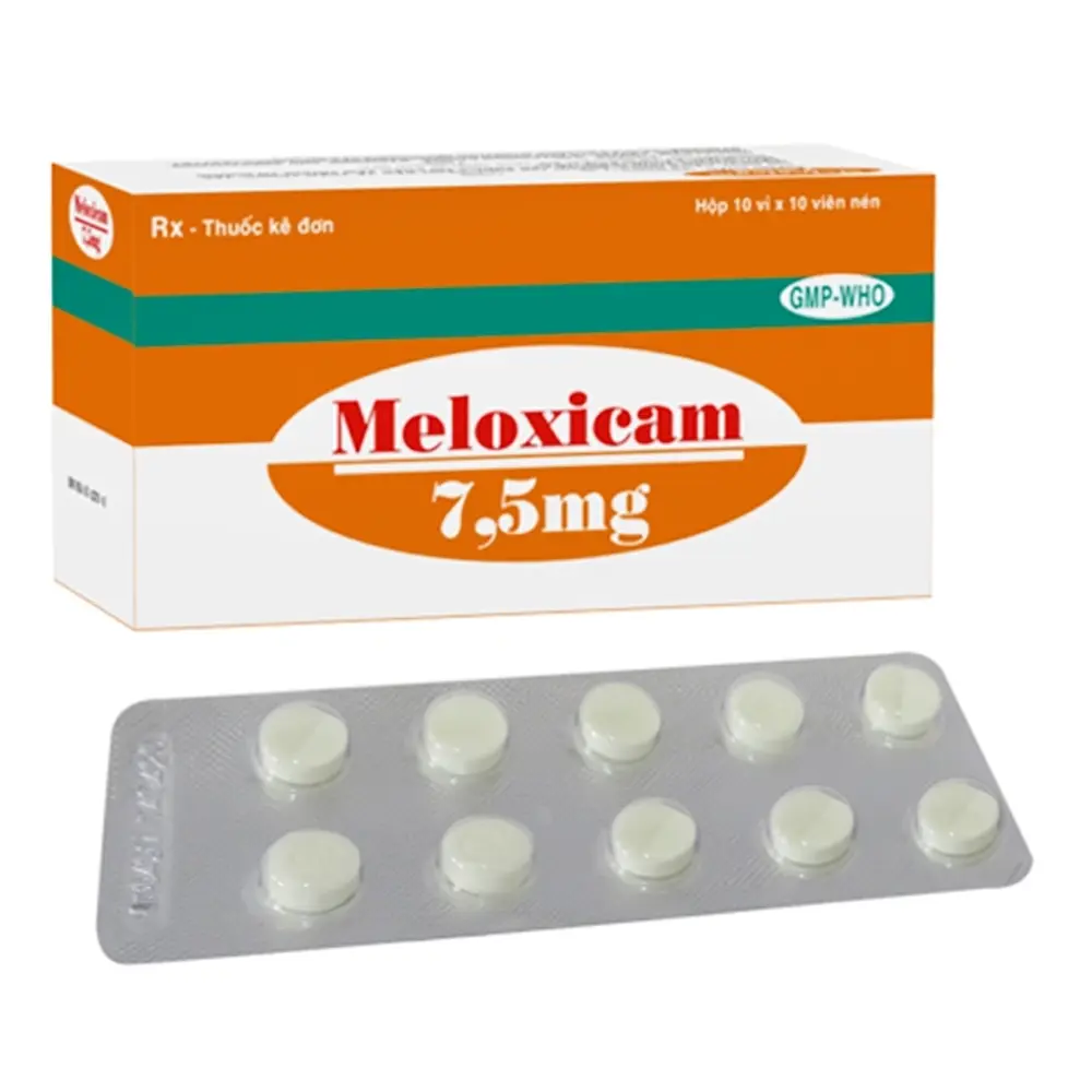 Meloxicam 7.5 mg Tipharco 10 vỉ x 10 viên