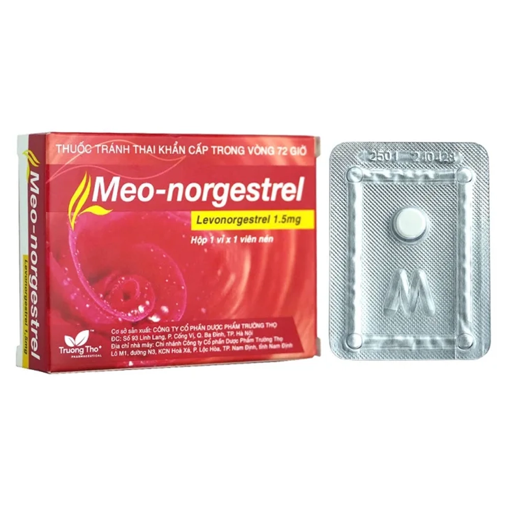 Meo-Norgestrel (Levonorgestrel 1.5mg) Trường Thọ 1 vỉ x 1 viên