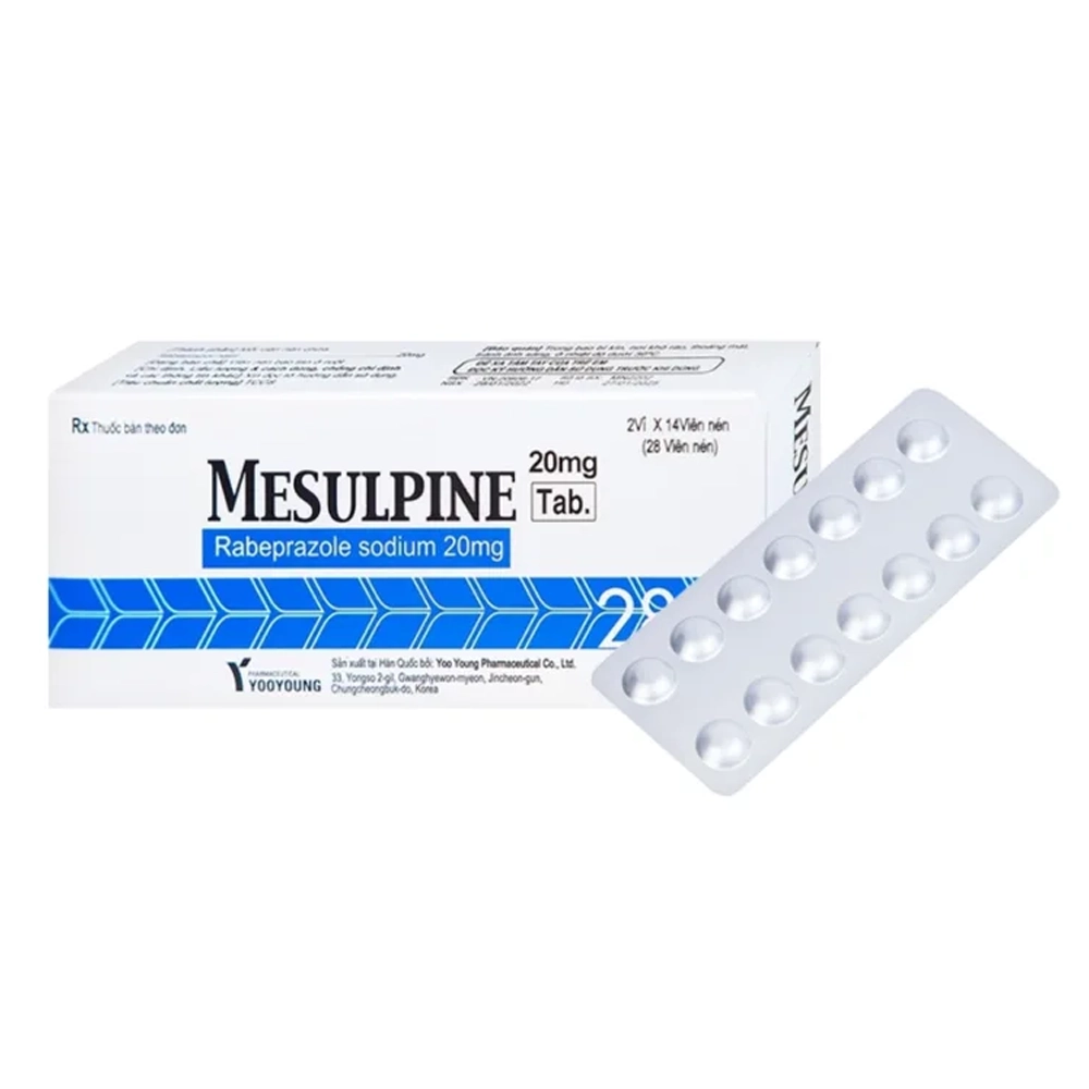 Mesulpine (Rabeprazole 20mg) YooYoung 2 vỉ x 14 viên